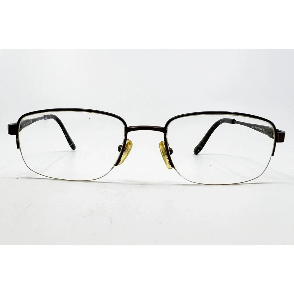 Chesterfield Eyeglasses Mens Brown Titanium Half Rim CH869T 53-19-140